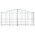 thumbnail image 2 of vidaXL Arched Gabion Baskets 4 pcs 200x30x80/100 cm Galvanised Iron, 2 of 4