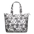 thumbnail image 1 of Cute Seahorse Travel Tote Bag, Tropical Nautical Underwater Life Cartoon Print Weekender Duffel, Coastal Shells and Waves Pattern Lightweight Multipurpose Carry-on, 1 of 5