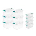 thumbnail image 1 of Sterilite 64 Qt Latching Storage Tote Box (6 Pack) Medium Clip Box (4 Pack), 1 of 12