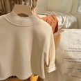 thumbnail image 4 of Chemises Garçons Automne Hiver Col Trutle à Manches Longues Pull Basique Blanc 5-6 Ans, 4 of 6