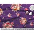 thumbnail image 2 of Soimoi Tissu en Coton Canard Feuilles & Roses Imprimé Tissu au Mètre 42 Pouces de Large, 2 of 3