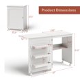 thumbnail image 3 of Costway Table Pliante d'Artisanat avec Étagères et Armoire de Rangement pour la Maison avec Roues, 3 of 8
