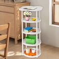 thumbnail image 2 of Sentmoon Corner Stand Corner Shelf Cream Style Sofa Side Table Living Room Small Coffee Table Floor-to-ceiling Movable Storage Table Four-leaf Cloud Shelf, 2 of 7