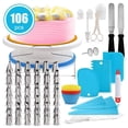 thumbnail image 1 of Labymos Cake Decor Stainless Steel Cake Decorating Supplies Cake Turntable 106PCS/Set DIY Cream Tools, 1 of 8