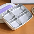thumbnail image 4 of TopLLC Kitchen Accessories,Home And Kitchen, 304 Stainless Steel RectangularLunch Box With Cutlery Four Compartments Lunch Box Adult Students With Rice Lunch Box Stainless Steel Square Lunch Boxs, 4 of 6