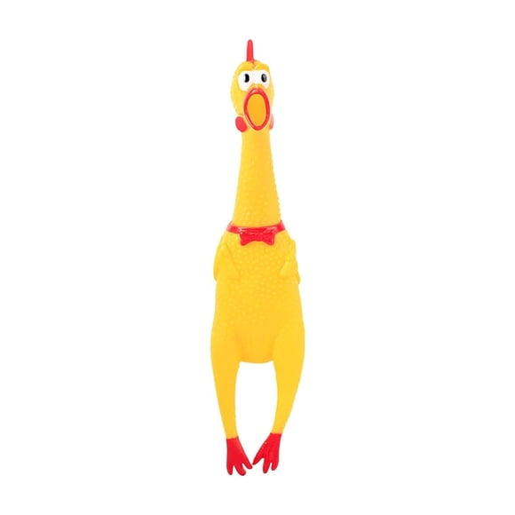 hnowkn Rubber Chicken,Yellow Squeeze Chicken Toys,Squeaky Chicken Dog Toys,Funny Gift