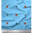 thumbnail image 1 of Soimoi Blue Silk Fabric Butidar Jamdani Decor Fabric Printed Yard 42 Inch Wide, 1 of 1