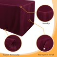 thumbnail image 4 of ORUYROP 2 Pack Fitted Table Covers for 4 Foot Tables-Water Resistant Washable Fabric Polyester Rectangle Table Cover Protector for Wedding, Banquet and Trade Shows（48L x 24W x 30H Inches, Bur, 4 of 7