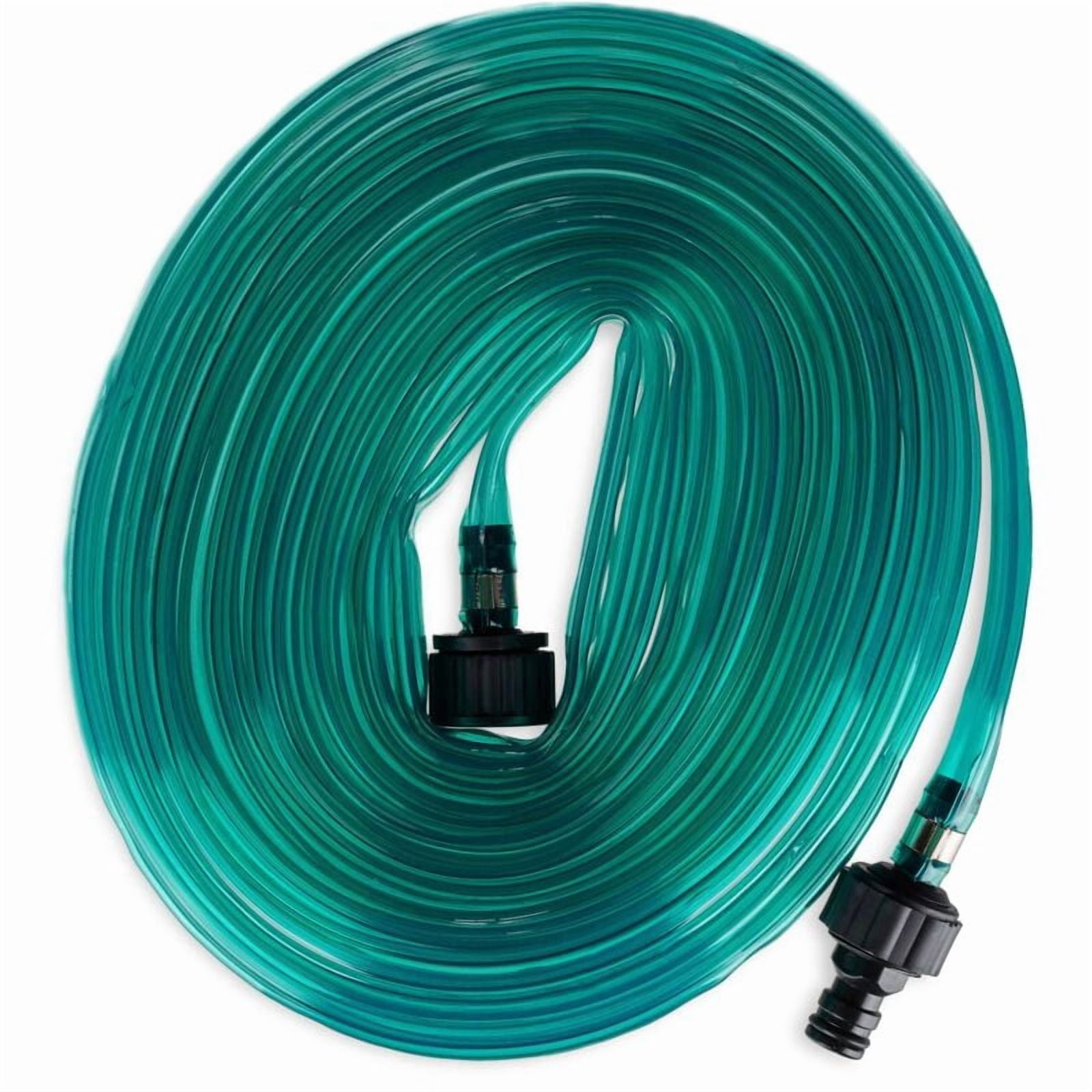 Hose Sprinkler, Flat Garden Hose, with Holes, Ready to Connect, 5 Meters, Green, 1 Piece