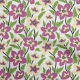 thumbnail image 1 of oneOone Polyester Lycra White Fabric Florals Craft Projects Decor Fabric Printed By The Yard 56 Inch Wide, 1 of 4