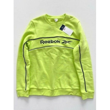 Reebok GH8569 Linear Crew Sweatshirt Neon Green ( M )