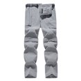 thumbnail image 1 of HKEJIAOI Cargo Pants for Men Men Solid Casual Button Zipper Belt Quick-drying Detachable In Two Trouser, 1 of 7