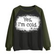thumbnail image 5 of 50 % de Rabais Liquidation Chandail en Molleton Surdimensionné pour Femmes 2023 T-shirt Imprimé Manches Longues Blouse Col Rond Hauts Décontractés Chandail en Molleton, 5 of 5