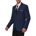 thumbnail image 4 of INSPIRE CHIC Men's Coat Slim Fit Blazer Single Breasted One Button Formal Coat S Navy Blue, 4 of 7