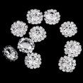 thumbnail image 2 of Baohd 10Pcs Alloy Base Rhinestone Buttons Shine Embellishment Buttons Crystal Flower Clothes DIY Accessories, 2 of 6