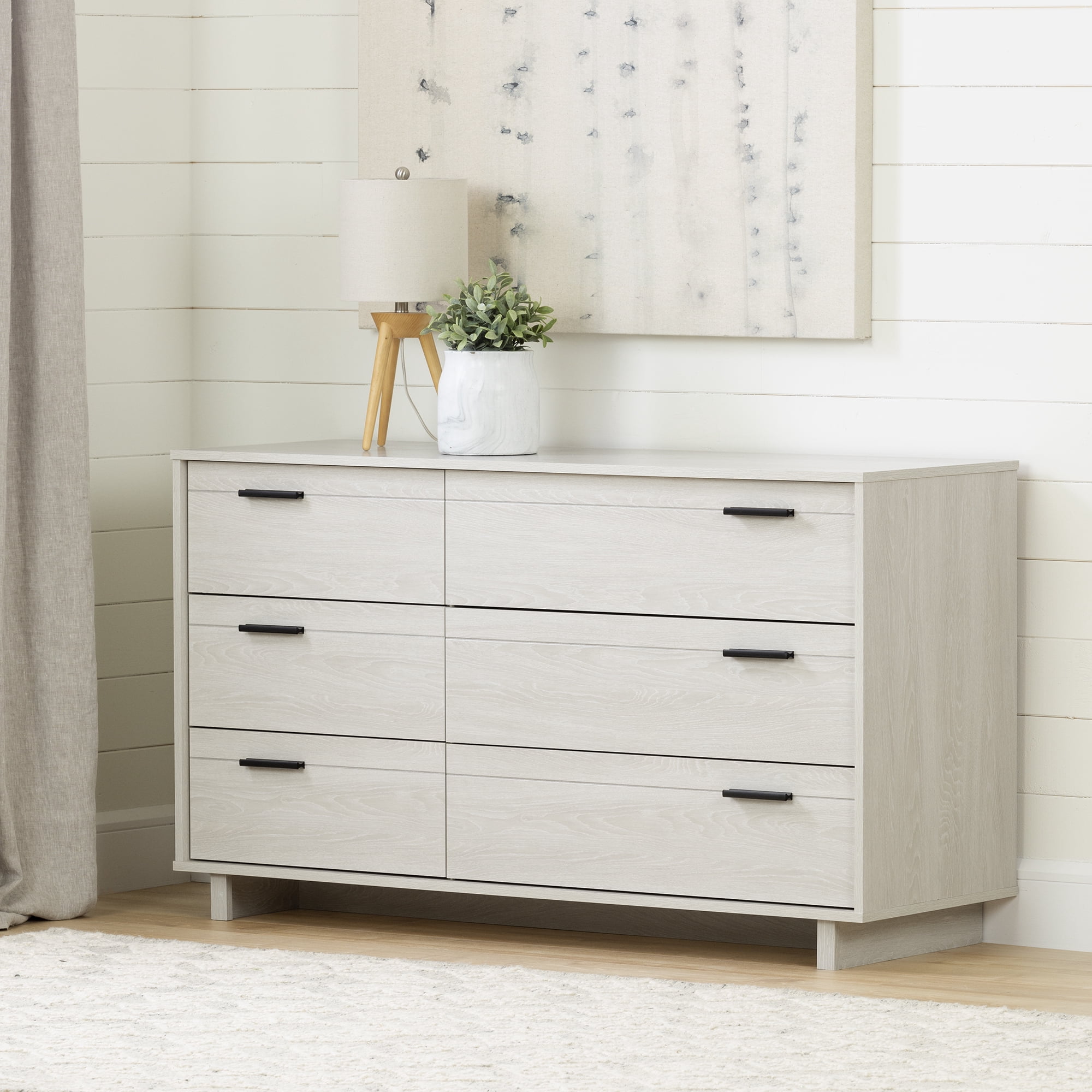 South Shore Fynn 6-Drawer Dresser for Child, in Winter Oak