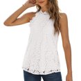 thumbnail image 2 of Tank , Fashionable Sleeveless Shirt Keyhole Back Stylish  For Summer White S, 2 of 6