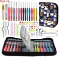 thumbnail image 4 of 36 Styles Crochet Hooks Set Knitting With Yarn Weave Knitting Needles Hook Kit Sewing Tools Gauge Scissors Knit with Storage Bag, 4 of 7