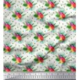thumbnail image 1 of Soimoi Poly Georgette Fabric Leaves Tropical Print Sewing Fabric Yard 52 Inch Wide, 1 of 1