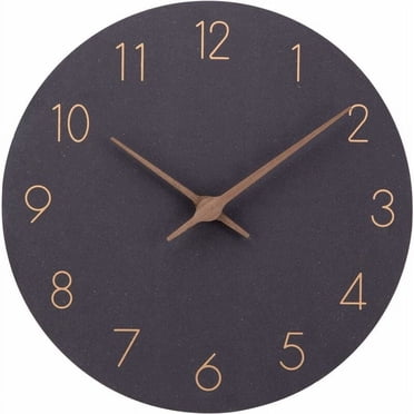 Non-Ticking Wall Clock, Modern Style Decorative Home Clock With Easy To Read Face And Quiet Environment Sweep Movement For Any Room (30Cm, Black)