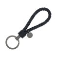 thumbnail image 3 of Leather Braided Woven Rope Keychain Lovely DIY Bag Hanging Pendant Exquisite Key Chain Car Keyring Holder Metal Jewelry for Men Black, 3 of 9