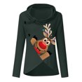 thumbnail image 4 of Chandail de Noël pour Femmes à Imprimé Graphique, Chandail en Molleton de Mode à Manches Longues, Blouse à Fermeture, Cardigan d'Hiver à Col Rond, Veste Mi-Longue, Chandail à Capuchon, Vêtement Doux, 4 of 4