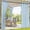 Blue-B, variant on Outdoor Privacy Screen, Wind Resistant Curtain, Waterproof Window Screen for Terrace Pavilion, Polyester Mesh with Metal Hanging SySprig, 1 Piece
