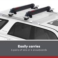 thumbnail image 2 of Yakima 6 Ski Pairs/4 Snowboards Universal Car Roof Rack, PowderHound 6, 2 of 5
