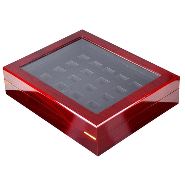 MERIGLARE Wooden Jewelry Box Storage Display Case Jewelry Organizer 30 Slot