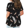 thumbnail image 4 of EGNMCR Hauts Grande Taille pour Femmes Décontractés à Imprimé Manches Courtes Col Rond Été Hauts Amples T-Shirt Blouse, 4 of 6