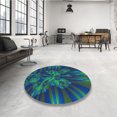 thumbnail image 4 of Ahgly Company Tapis d'Intérieur Lavable en Machine Carré Vert Jade, 8 Pieds Carré, 4 of 7