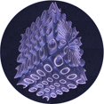 thumbnail image 1 of Ahgly Company Tapis d'Intérieur Lavable en Machine Carré Bleu Nuit, 3 Pieds Carré, 1 of 7