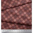 thumbnail image 2 of Soimoi Japan Crepe Satin Fabric Diagonal Check Print Fabric by The Yard 42 Inch Wide, 2 of 5