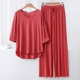 thumbnail image 1 of Weiqiqre Pyjamas pour Femmes Pyjamas Rafraîchissants Ensembles d'Été Assortis Manches Courtes Ensemble de Détente Femmes, 1 of 3