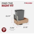 thumbnail image 3 of Rev-A-Shelf 4WCBM-1550DM-1 Single 50qt Bottom Mount Pullout Waste Container, 3 of 11