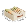 thumbnail image 3 of Foldable Fabric Underwear Storage Box - Drawer organizer for Undergarments Multi-Compartment Closet organizer Space Saving Wardrobe, JKODE, 3 of 8