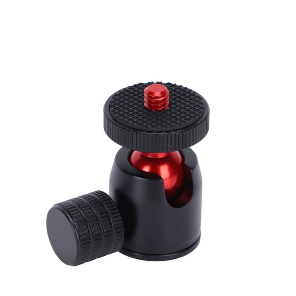 Ball Head With Hot Shoe Mount Adapter, Mini Ball Head With Cold Shoe Mini Ball Head With 1 X Mini Ball Head For Camera Black Ball,Red Ball,Silver Ball