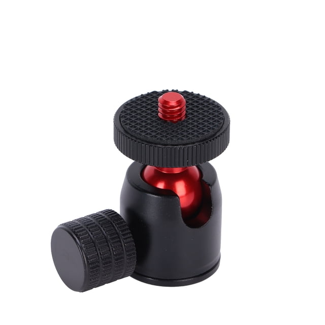 Ball Head With Hot Shoe Mount Adapter, Mini Ball Head With Cold Shoe Mini Ball Head With 1 X Mini Ball Head For Camera Black Ball,Red Ball,Silver Ball