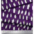 thumbnail image 3 of Soimoi Purple Rayon Fabric Penguin Ocean Print Sewing Fabric Yard 56 Inch Wide, 3 of 3
