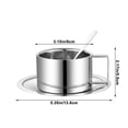 thumbnail image 3 of Dvkptbk Coffee Cup 304 European Style Stainless Steel Coffee Cup Set Office Double Layer Insulated Water Cup Reception Business Gift Tea Cup Kitchen Utensils & Gadgets, 3 of 6