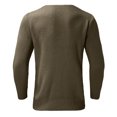 thumbnail image 5 of MIASHUI Men's Fall Winter Pullover V-Neck Solid Color Cardigan Knit Shirt Jacket Long Sleeve Comfort Brown,XL, 5 of 5