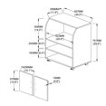 thumbnail image 5 of Hodedah HIK74 CHERRY Chariot pour Micro-Ondes, 5 of 5