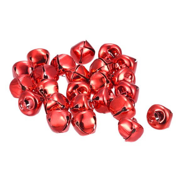 Unique Bargains 13mm Jingle Bells Craft Bells Carbon Steel Electroplating Red 24 Pack