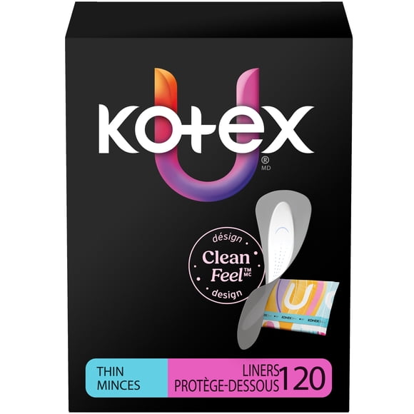 Kotex Daily Wrapped Liners, Light Absorbency, Regular Length 120 Count