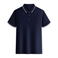 thumbnail image 1 of EOYWHK T-Shirts pour Hommes 4TG Compression Ajustée Chemise de Golf Col Rabattu Manches Courtes Couleur Unie Blouse de Bureau Liquidation, 1 of 3
