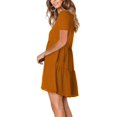 thumbnail image 2 of Robe Tunique d'Été pour Femme à Col en V, Décontractée, Ample et Fluide, Coupe Évasée, 2 of 4