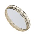 thumbnail image 2 of Plateau Miroir, Plateau de Rangement Rond Grand Métal Poli pour Bureau, 2 of 8