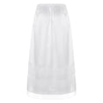 thumbnail image 2 of Venjoe Femmes Dames Long Jupon en Satin Dentelle Demi-Jupon Jupe sous Robe Jupons Rallonge de Robe Blanc m, 2 of 7