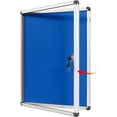 thumbnail image 1 of Fabric Bulletin Board Enclosed Wall-Mounted Display Case for Office Classroom Home x(xA), 1 of 9