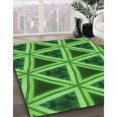 thumbnail image 3 of Ahgly Company Tapis d'Aire Rectangulaire Transitionnel Vert pour Intérieur, Lavable à la Machine, 2 Pieds x 5 Pieds, 3 of 7